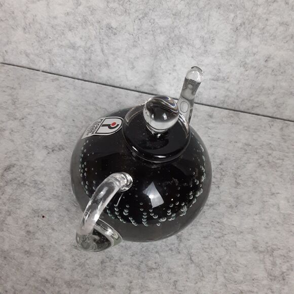 Pilgram Glass USA Made Black Tea Pot Kettle Lantern with Spout/Handle 3 1/2" - Picture 3 of 10